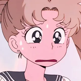 😣 Sailor Moon anime, manga, sailor moon, worried, nervous, kawaii telegram sticker