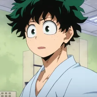 😳 Izuku Midoriya My Hero Academia Anime, Manga, My Hero Academia, Izuku Midoriya, Deku, Charakter, Held whatsapp sticker