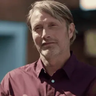 👏 Mads Mikkelsen Schauspieler, Mann, Porträt, Promi, gutaussehend telegram sticker