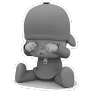 🕳 Pocoyo Desenho animado, Triste, Chorando, Personagem telegram sticker