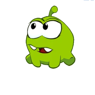😲 Om Nom Cut the Rope Om Nom, Cut the Rope, zielony, kreskówka, postać telegram sticker