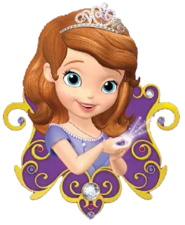 💎 Sofia princesse, dessin animé, disney, couronne, magie, princesse sofia telegram sticker