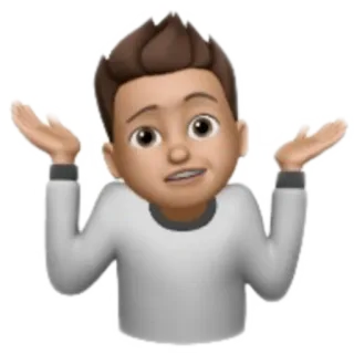 🤷‍♂ Эмодзи, Пожимает плечами, Человек, Мультфильм telegram sticker