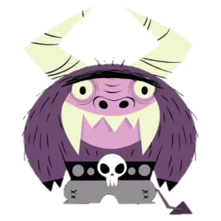 😬 монстр, мультфильм, персонаж, демон, существо whatsapp sticker