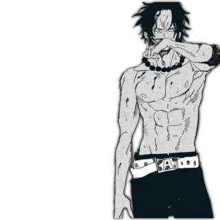 😒 Ace One Piece Аниме, Ван Пис, Эйс, Эйс Огненный кулак, Пират, Сёнен telegram sticker