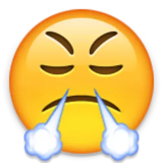 😤 злой, эмодзи, пар, расстроенный, огорчённый, раздражённый, взбешённый telegram sticker