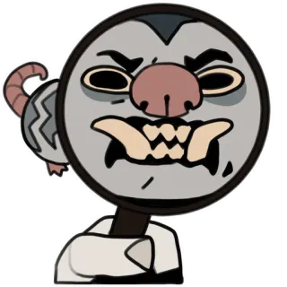 😡 monster, creature, illustration, cartoon, stylized telegram sticker