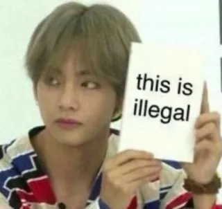😒 this is illegal Meme, Illegale, Divertente, Kpop telegram sticker