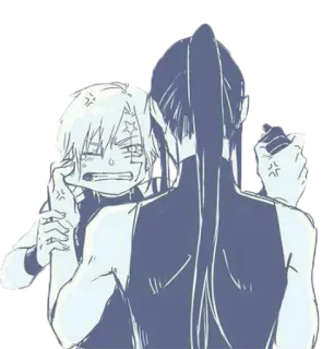 😑 Anime, Kartun, Karakter, D.Gray-man, Allen Walker, Yu Kanda telegram sticker