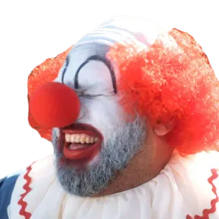 😂 клоун, лицо, макияж, страшный, улыбающийся telegram sticker