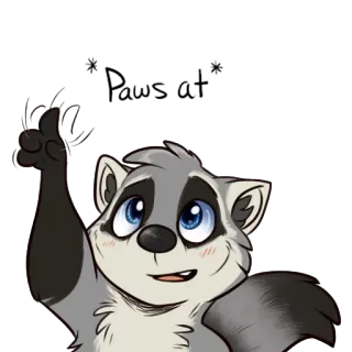 😅 *Paws at* raccoon, paws, animal, furry, sticker whatsapp sticker