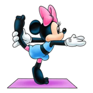 👯 Minnie Mouse Minnie Mouse, yoga, cartoon, Disney whatsapp sticker