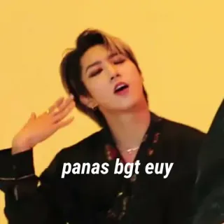 🤞 panas bgt euy Мем, Смешно, Реакция, Kpop, Выражение whatsapp sticker