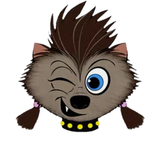 😉 cartoon, animal, cute, winking, character, illustration whatsapp sticker