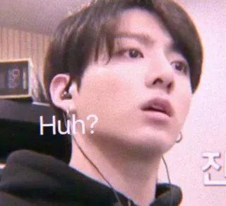 🤔 Huh? kpop, huh, confused, meme, reaction, surprise whatsapp sticker