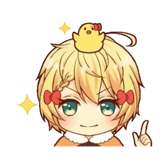 Yellow Chick Girl • @xxyuji whatsapp stickers