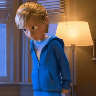 👍 Riley Andersen Inside Out sadness, cartoon, disappointment, character, Inside Out, animated telegram sticker