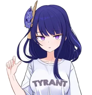 👿 Raiden Shogun Genshin Impact TYRANT Anime, Genshin Impact, Raiden Shogun, Tyran, Postać telegram sticker