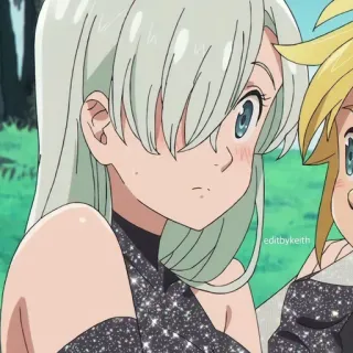 ✨ Elizabeth Liones Seven Deadly Sins editbykeith anime, manga, elizabeth liones, seven deadly sins, cute, sparkle telegram sticker