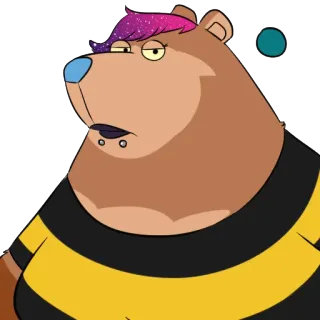 🙀 Urso de desenho animado, Antropomórfico, Adesivo, Personagem animal, Ilustração telegram sticker