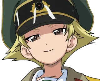 😏 Anime, Militär, Uniform, Mädchen, Portrait whatsapp sticker