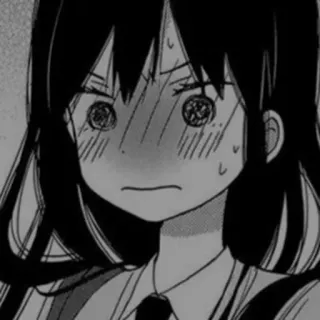 ➰ Anime, Manga, Mädchen, Nervös, Schwitzen, Emotion telegram sticker