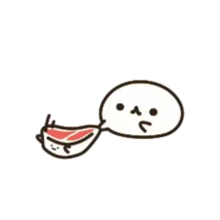 🍥 Kreskówka, Sushi, Postać, Jedzenie, Słodkie, Kawaii telegram sticker