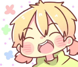 😄 Anime, Kartun, Lucu, Senang, Karakter whatsapp sticker