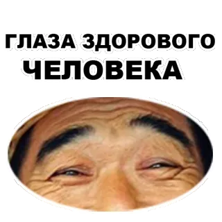 👀 ГЛАЗА ЗДОРОВОГО ЧЕЛОВЕКА oczy, zdrowy, człowiek, osoba telegram sticker
