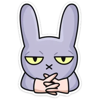 😒 sticker, coelho, coelho, fofo, desenho animado, animal, desenho telegram sticker