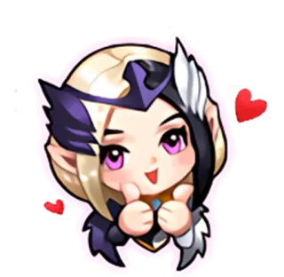 👍 anime, cute, heart, chibi, character telegram sticker