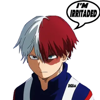 😠 Shoto Todoroki My Hero Academia I'M IRRITATED Anime, Genervt, Wütend, Charakter, Shoto, Todoroki telegram sticker