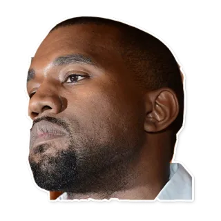 😑 Kanye West rapper, musicista, cantante, celebrità, Kanye telegram sticker