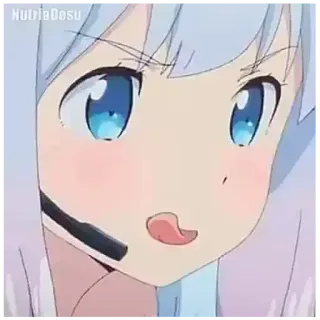 🍁 Anime, Ragazza, Cartone animato, Carino, Cuffie telegram sticker