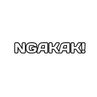 😎 NGAKAK! rire, texte, noir, blanc whatsapp sticker
