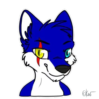 😏 furry, animal, fox, anthropomorphic telegram sticker
