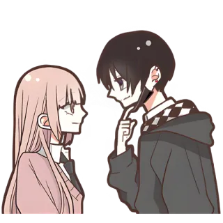 😊 anime, para, miłość, dziewczyna, chłopak telegram sticker
