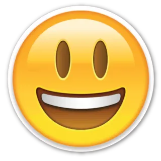 😃 emoji, smiley face, happy, cartoon, icon telegram sticker