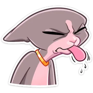 😛 cat, meme, animal, funny, sticker, cartoon telegram sticker