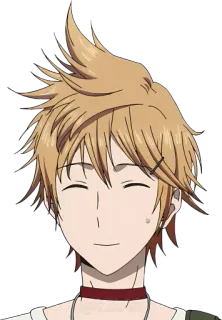 👨‍🎤 аниме, персонаж, улыбается, портрет telegram sticker
