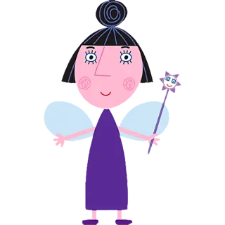 🙂 Nanny Plum Ben and Holly's Little Kingdom desenho animado, fada, babá, ameixa, magia, O Pequeno Reino de Ben e Holly telegram sticker