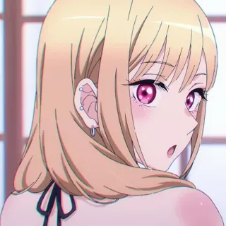 ❤️ Marin Kitagawa My Dress-Up Darling Anime, Manga, Mignon, Fille, Blonde, Cosplay, Beauté whatsapp sticker