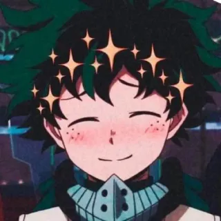 😊 Izuku Midoriya My Hero Academia Anime, Manga, My Hero Academia, Izuku Midoriya, Deku, Dessin animé telegram sticker