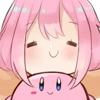 🥰 Kirby kirby, rosa, süß, anime, cartoon, spielfigur telegram sticker