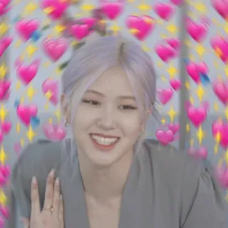💖 Rosé kpop, певец, rose, blackpink, айдол, сердце, милый telegram sticker