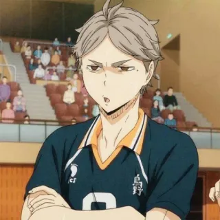 😒 Sugawara Koushi Haikyuu!! Anime, Sugawara Koushi, Haikyuu, Anime de sport, Volleyball, Personnage, Sticker telegram sticker