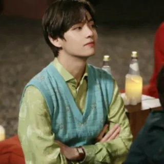 🏁 V kpop, idol, sänger, promi, bts, taehyung telegram sticker