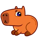 🤔 카피바라, 동물, 만화, 귀여운, 설치류 telegram sticker