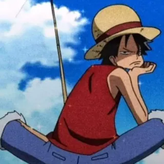 🏴‍☠️ Monkey D. Luffy One Piece anime, cartoon, One Piece, Monkey D. Luffy, pirate telegram sticker