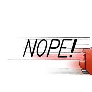 💨 NOPE! no, rifiuto, no, rifiuto, negazione telegram sticker